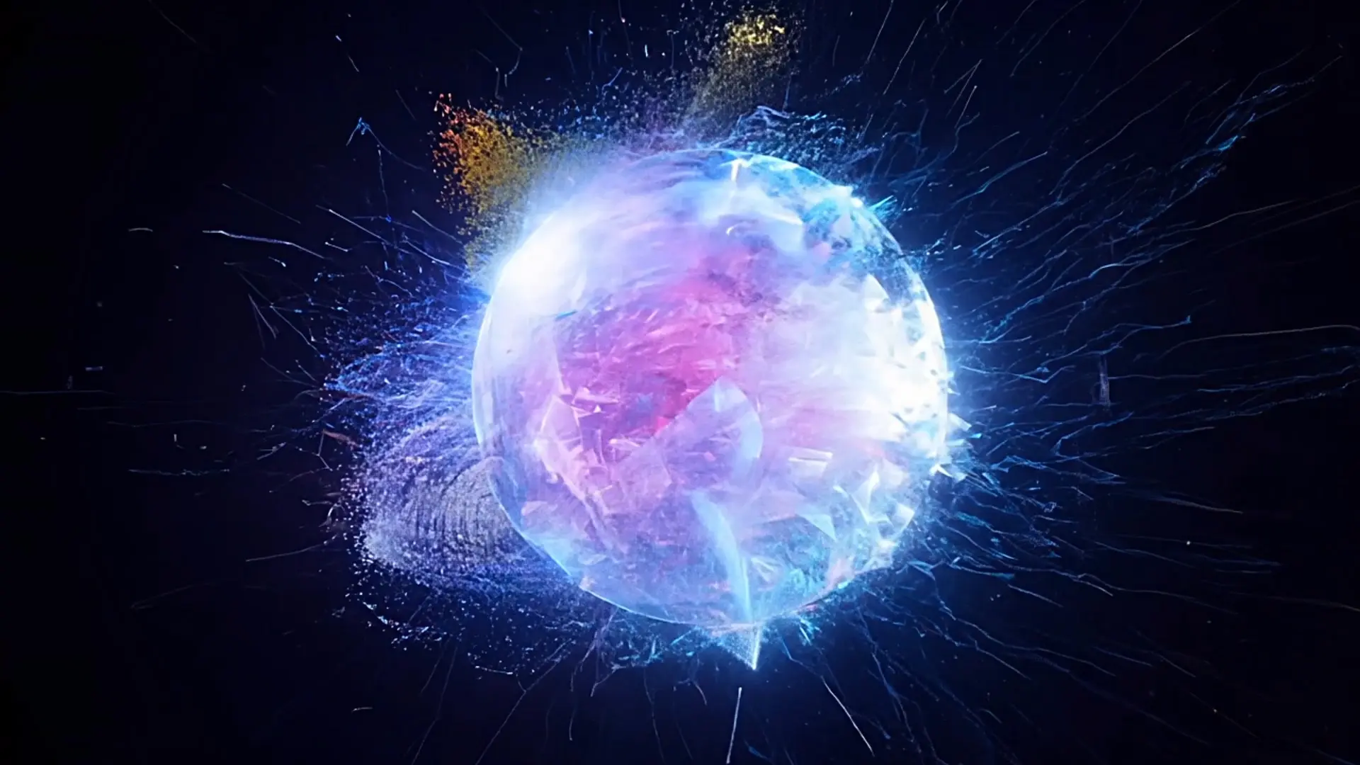 Abstract Energy Particle Transition for Logo Animation